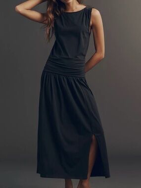 Nation Los Angeles Women's Black Maxi Skirt with Side Slit